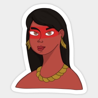 Native Woman Sticker